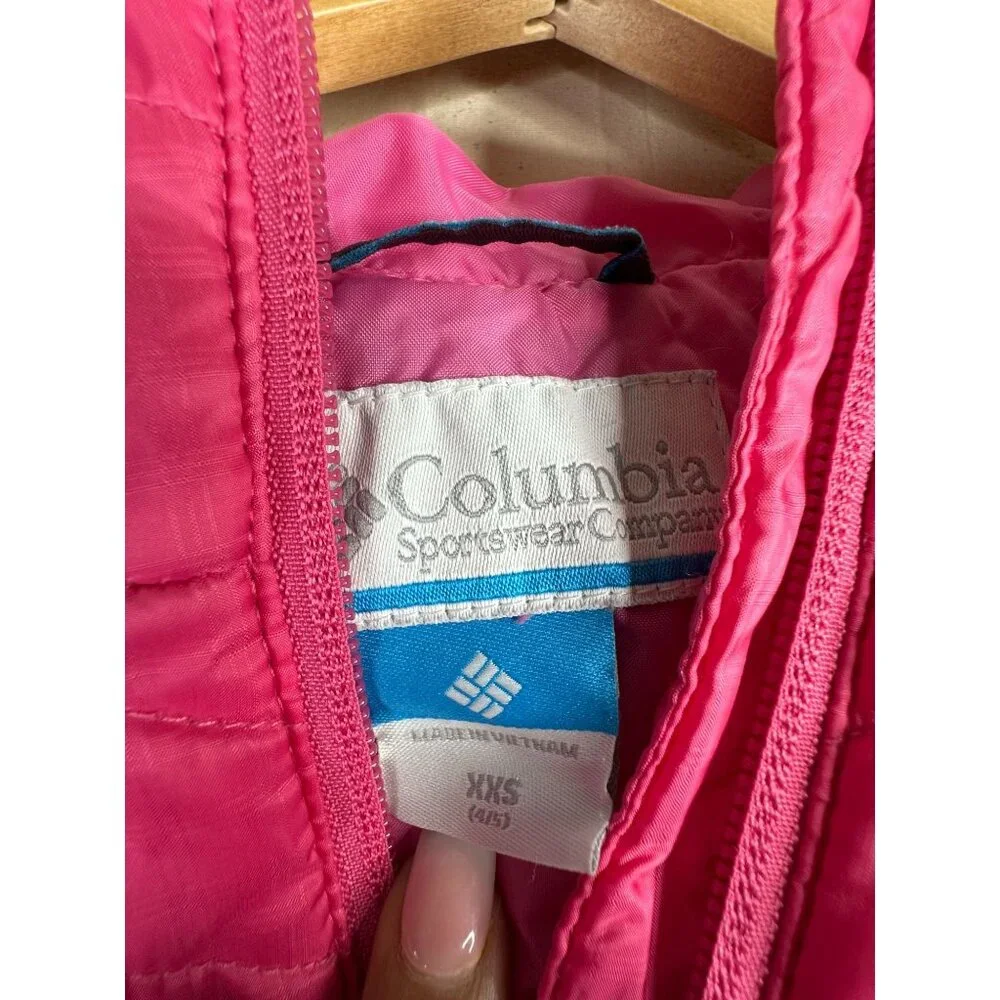Columbia‎ Girls Full Zip Hooded Jacket size XXS (6) Pink